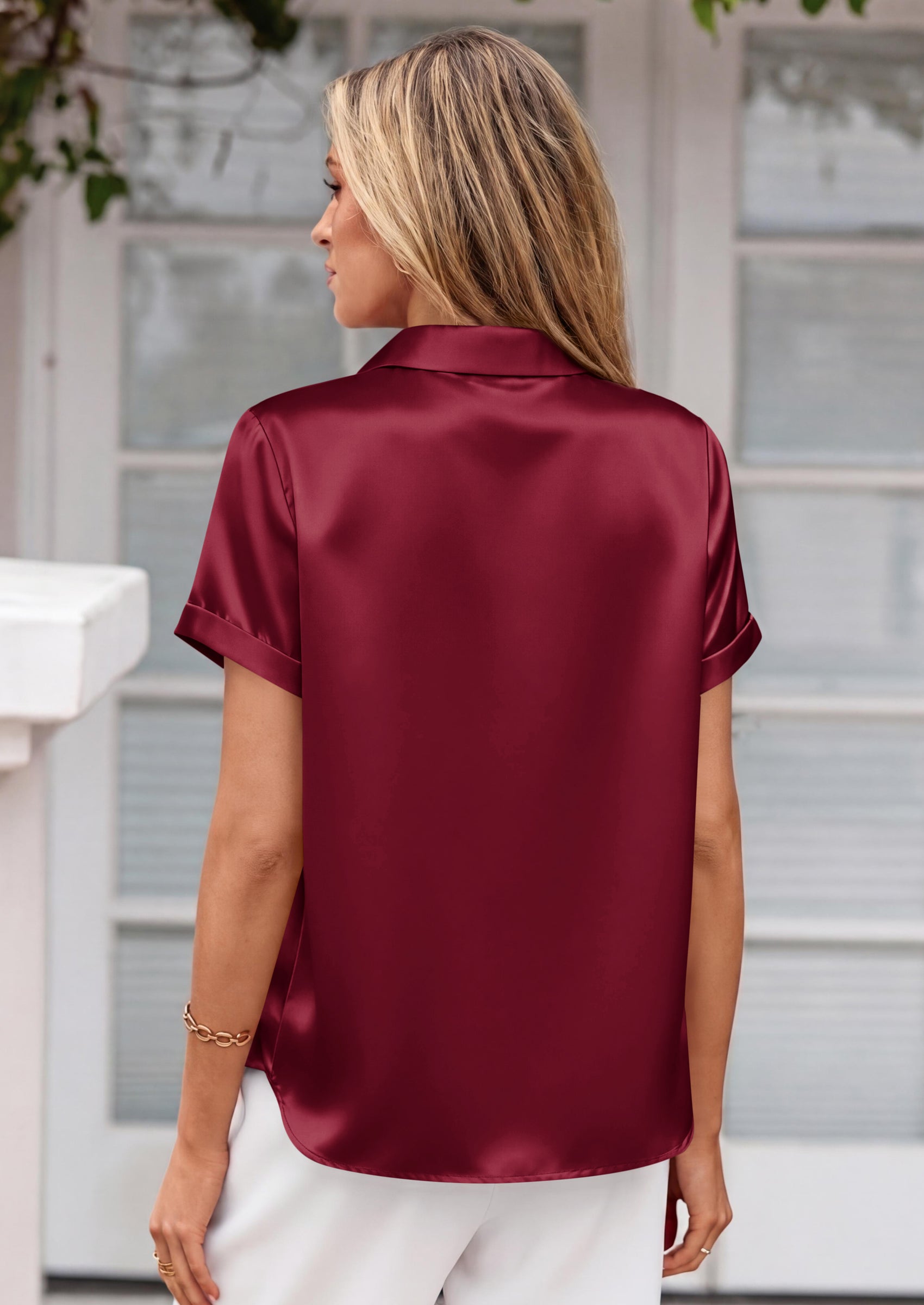 PRETTYGARDEN Women's Summer Button Down Shirts Short Sleeve Work Tops Dressy Blouses Spring Business Casual Outfits
