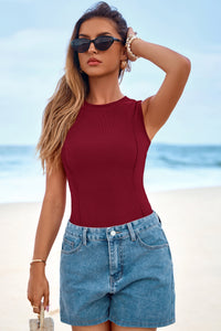 PRETTYGARDEN Tank Top for Women Summer Casual Sleeveless Ribbed Slim Fitted Basic Tee Shirts Spring Fashion Y2k Clothes PRETTYGARDEN