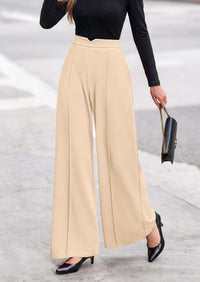 PRETTYGARDEN Wide Leg Pants Woman Spring Dressy High Waisted Business Casual Summer Flowy Work Palazzo Pants Trousers