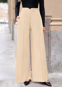 PRETTYGARDEN Wide Leg Pants Woman Spring Dressy High Waisted Business Casual Summer Flowy Work Palazzo Pants Trousers