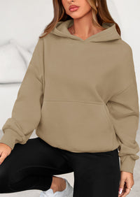 PRETTYGARDEN Women's Fall Hooded Sweatshirts Long Sleeve Half Zip Cropped Hoodies Pullover Winter Fashion Clothes