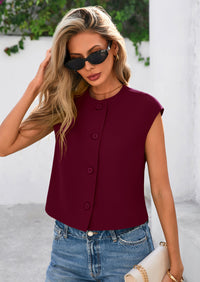 PRETTYGARDEN Women's Summer Suit Vest Dressy Casual Crop Tops Business Work Office Clothes Trendy Blazer Waistcoat PRETTYGARDEN