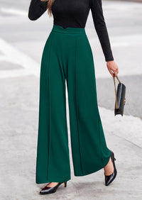 PRETTYGARDEN Wide Leg Pants Woman Spring Dressy High Waisted Business Casual Summer Flowy Work Palazzo Pants Trousers