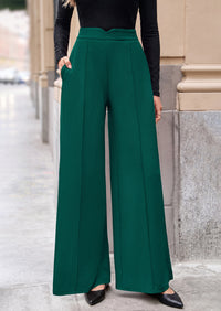PRETTYGARDEN Wide Leg Pants Woman Spring Dressy High Waisted Business Casual Summer Flowy Work Palazzo Pants Trousers