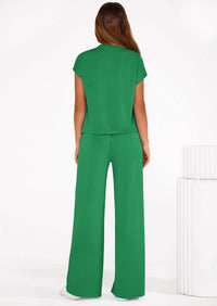 PRETTYGARDEN Womens 2 Piece Outfits Casual Cap Sleeve Lounge Set Summer Tracksuits Matching Sets Beach Fashion Travel Clothes PRETTYGARDEN