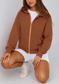 PRETTYGARDEN Hoodies For Women Sweatshirt Zip Up Hoodie Fall Fashion Trendy Long Sleeve Jackets Winter Clothing Outfits