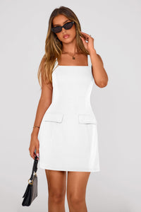 PRETTYGARDEN Womens Summer Sleeveless Mini Dress Square Neck A Line Short Cocktail Party Dresses Trendy Spring Clothes PRETTYGARDEN