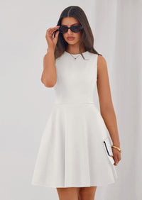 PRETTYGARDEN A Line Dresses for Women Elegant Classy Sleeveless Summer Short Tank Cocktail Party Spring Mini Dress PRETTYGARDEN