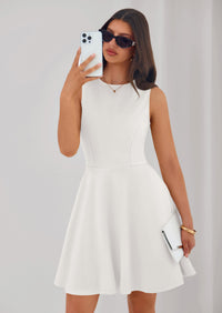 PRETTYGARDEN A Line Dresses for Women Elegant Classy Sleeveless Summer Short Tank Cocktail Party Spring Mini Dress PRETTYGARDEN