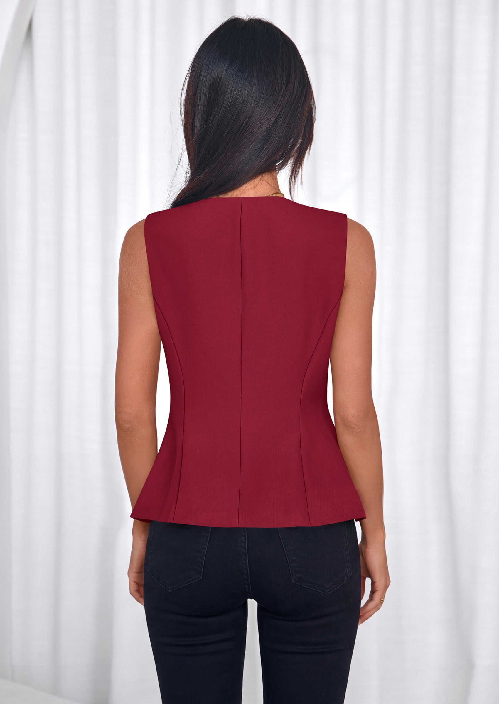 PRETTYGARDEN Womens Vests Top Trendy 2026 Spring Sleeveless Blazer Suit Summer Business Casual Work Button Down Waistcoat PRETTYGARDEN