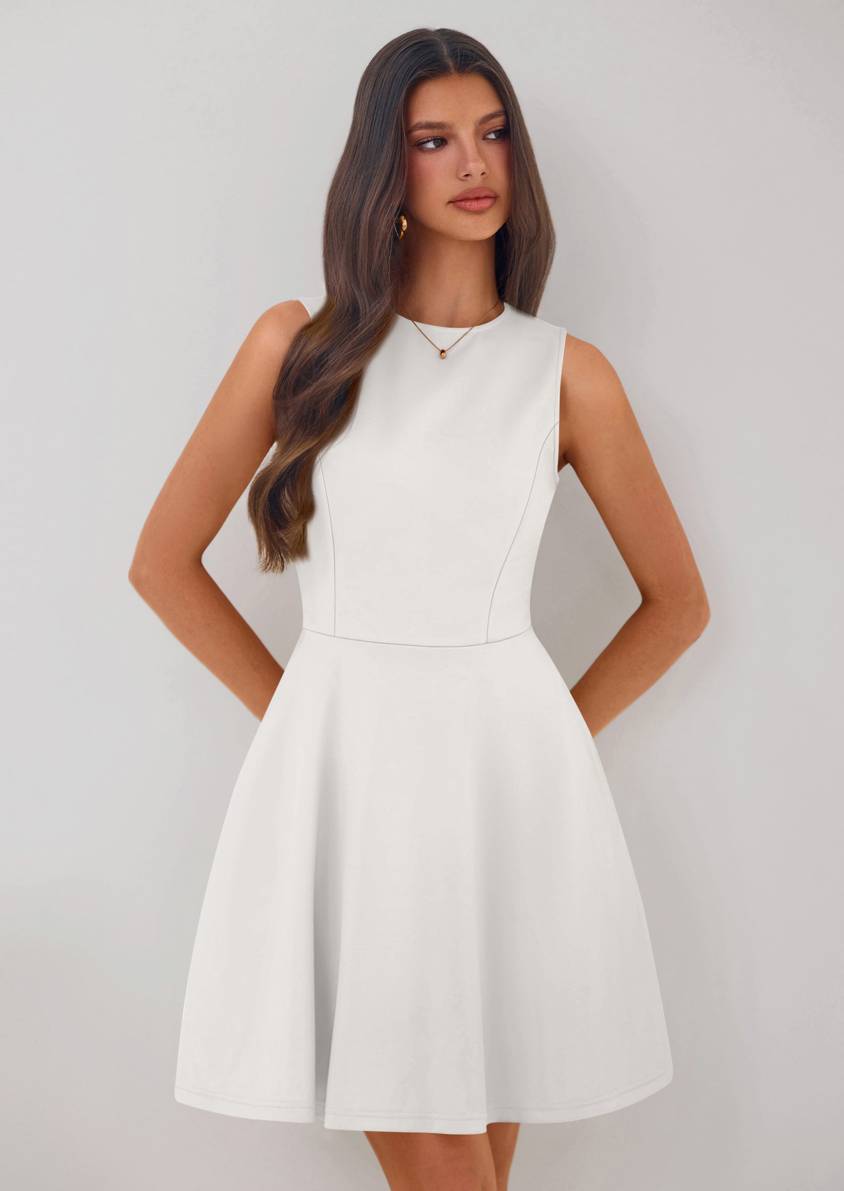 PRETTYGARDEN A Line Dresses for Women Elegant Classy Sleeveless Summer Short Tank Cocktail Party Spring Mini Dress PRETTYGARDEN