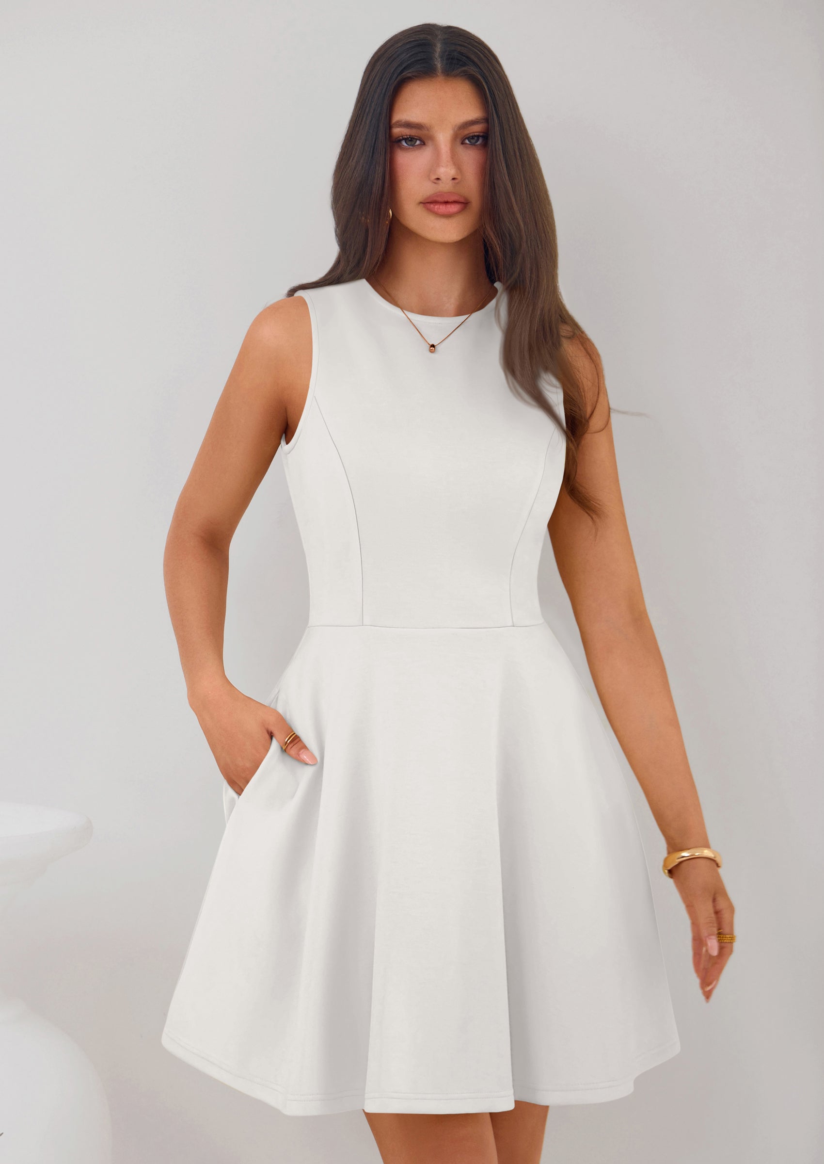 PRETTYGARDEN A Line Dresses for Women Elegant Classy Sleeveless Summer Short Tank Cocktail Party Spring Mini Dress PRETTYGARDEN