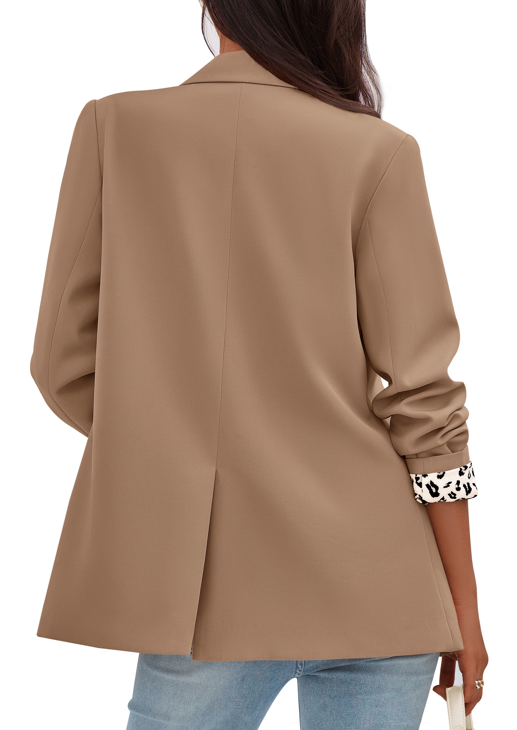 PRETTYGARDEN Blazers for Women Fall Work Office Suit Jackets Dressy Open Front Leopard Blazer Business Casual Outfits