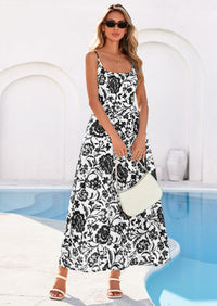 PRETTYGARDEN Womens Spring Boho Maxi Dress Eyelet Floral Long Flowy Sundresses Summer Beach Vacation Clothes PRETTYGARDEN