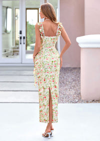 PRETTYGARDEN Women's Spring Wedding Guest Dress Summer Formal Sleeveless Elegant Floral Lace Cocktail Maxi Long Dresses