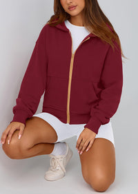 PRETTYGARDEN Hoodies For Women Sweatshirt Zip Up Hoodie Fall Fashion Trendy Long Sleeve Jackets Winter Clothing Outfits