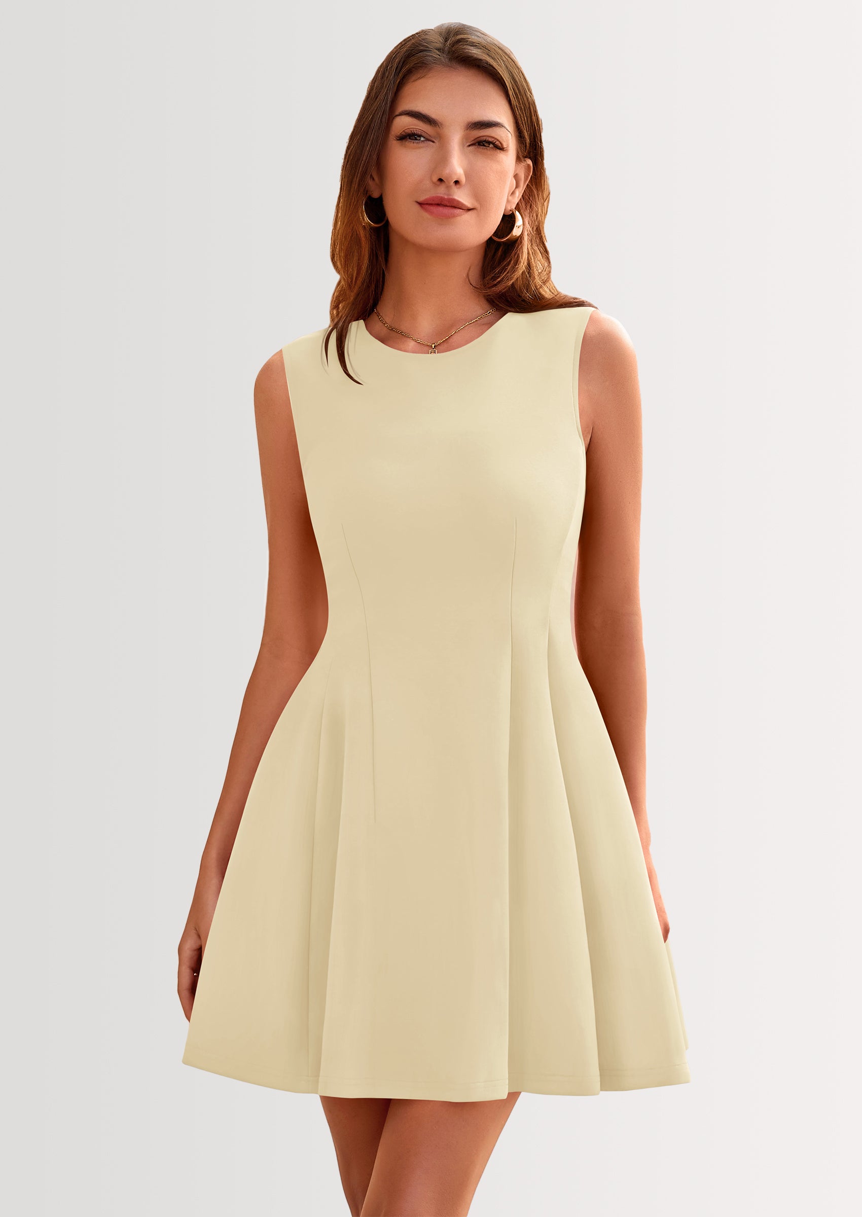 PRETTYGARDEN Women's Short Summer Dress Elegant Classy A Line Sleeveless Tank Graduation Cocktail Party Mini Dresses