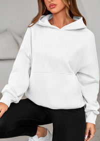 PRETTYGARDEN Women's Fall Hooded Sweatshirts Long Sleeve Half Zip Cropped Hoodies Pullover Winter Fashion Clothes