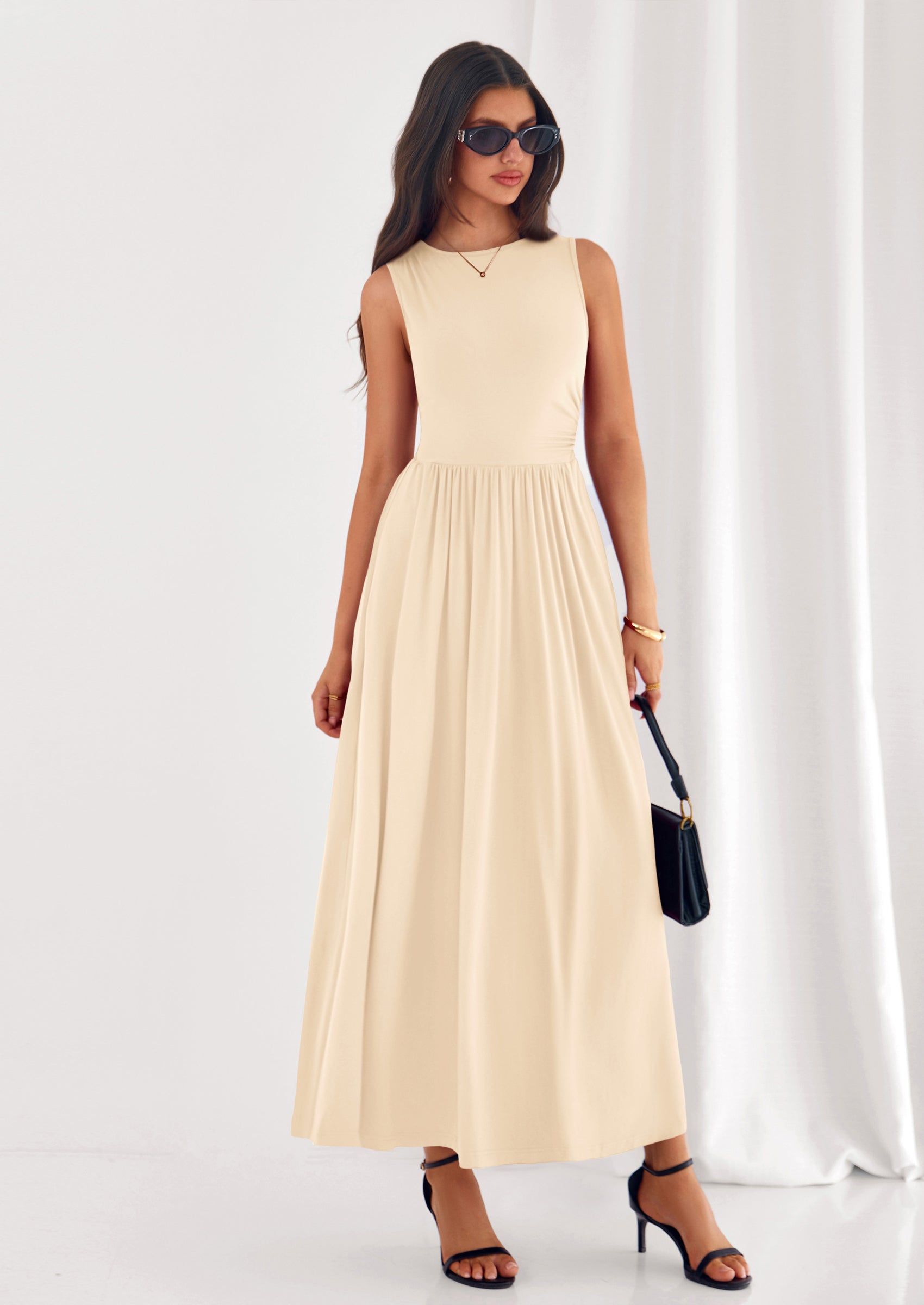 PRETTYGARDEN Summer Maxi Dresses for Women Sleeveless A Line Flowy Long Casual Sundress Wedding Guest Fashion Clothing PRETTYGARDEN