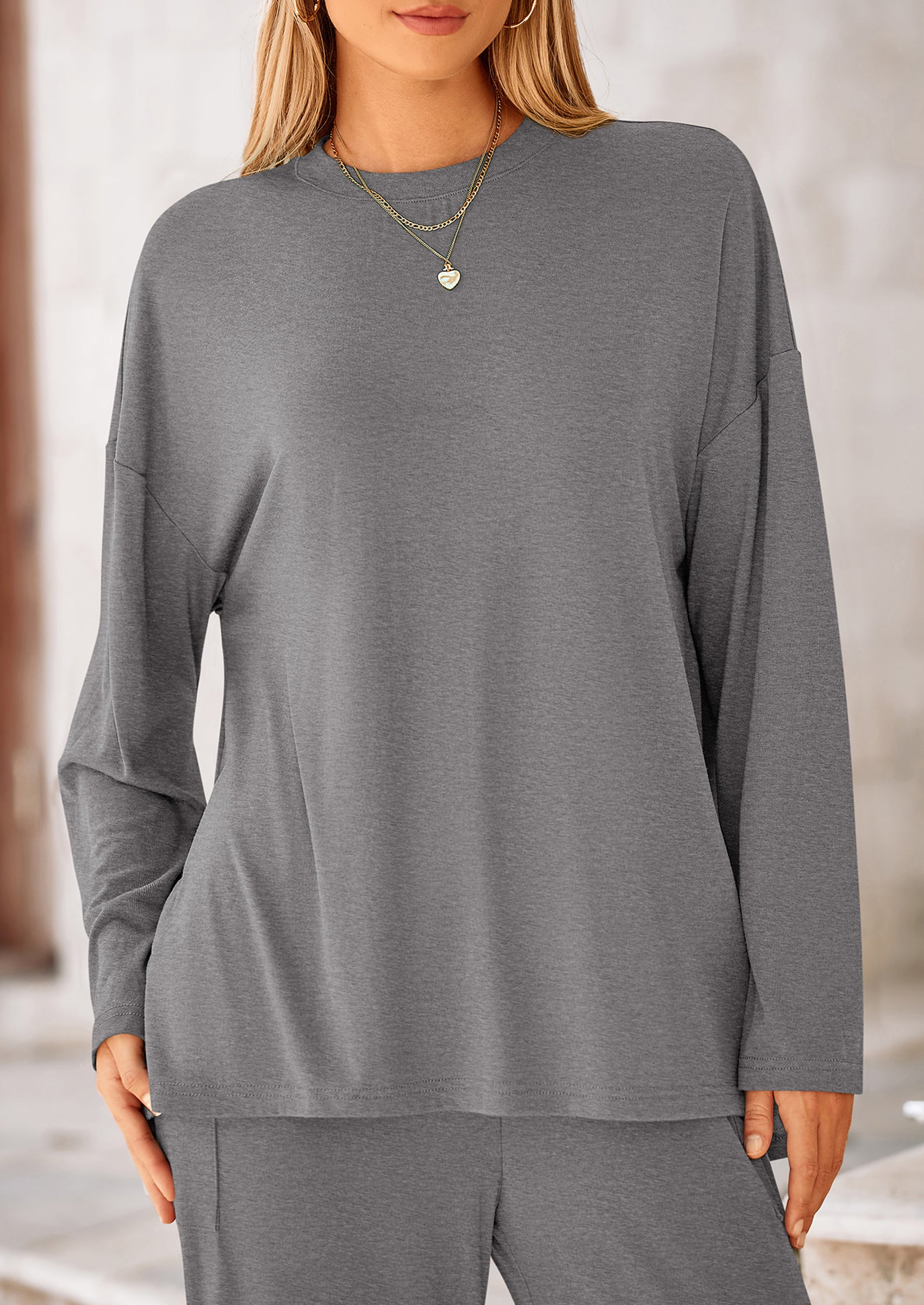 PRETTYGARDEN Women's 2 Piece Outfits Casual Short Sleeve Pullover Tops and Wide Leg Pants Lounge Sets Tracksuits