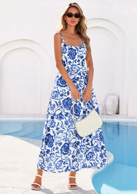 PRETTYGARDEN Womens Spring Boho Maxi Dress Eyelet Floral Long Flowy Sundresses Summer Beach Vacation Clothes PRETTYGARDEN