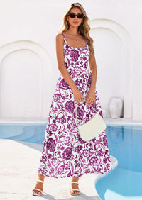 PRETTYGARDEN Womens Spring Boho Maxi Dress Eyelet Floral Long Flowy Sundresses Summer Beach Vacation Clothes PRETTYGARDEN