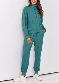 PRETTYGARDEN Women's Fall 2 Piece Lounge Sets Zip Up Sweatshirt Jogger Pants Sweat Track Suits Travel Outfit Winter Clothing