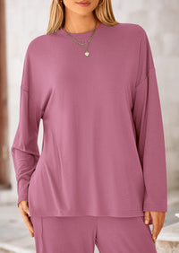 PRETTYGARDEN Women's 2 Piece Outfits Casual Short Sleeve Pullover Tops and Wide Leg Pants Lounge Sets Tracksuits