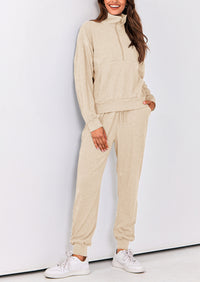 PRETTYGARDEN Women's Fall 2 Piece Lounge Sets Zip Up Sweatshirt Jogger Pants Sweat Track Suits Travel Outfit Winter Clothing