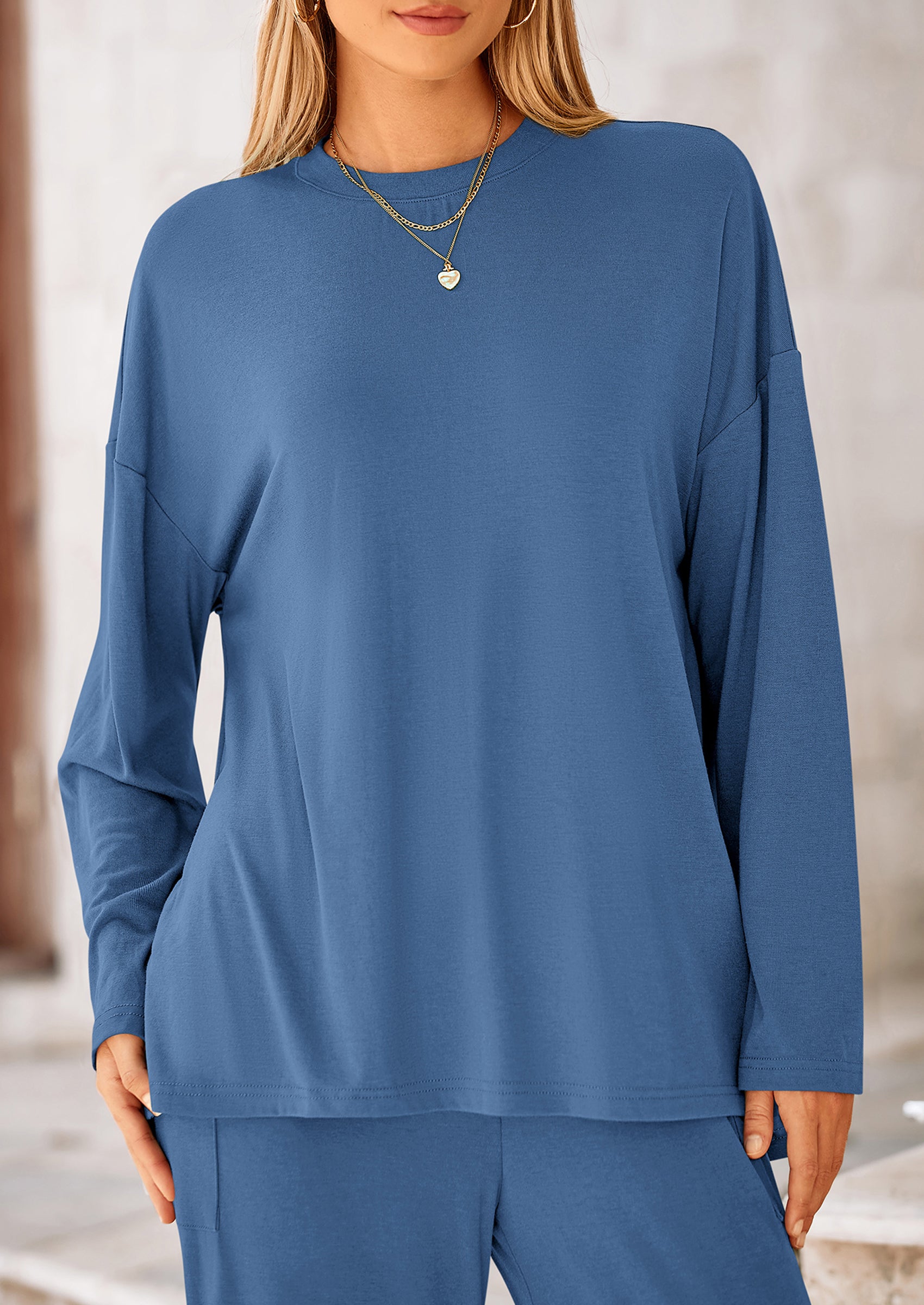 PRETTYGARDEN Women's 2 Piece Outfits Casual Short Sleeve Pullover Tops and Wide Leg Pants Lounge Sets Tracksuits