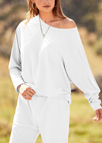 PRETTYGARDEN Women's Fall 2 Piece Lounge Set Long Sleeve Tops Ribbed Pants Spring Matching Sweatsuit Travel Outfits Clothes