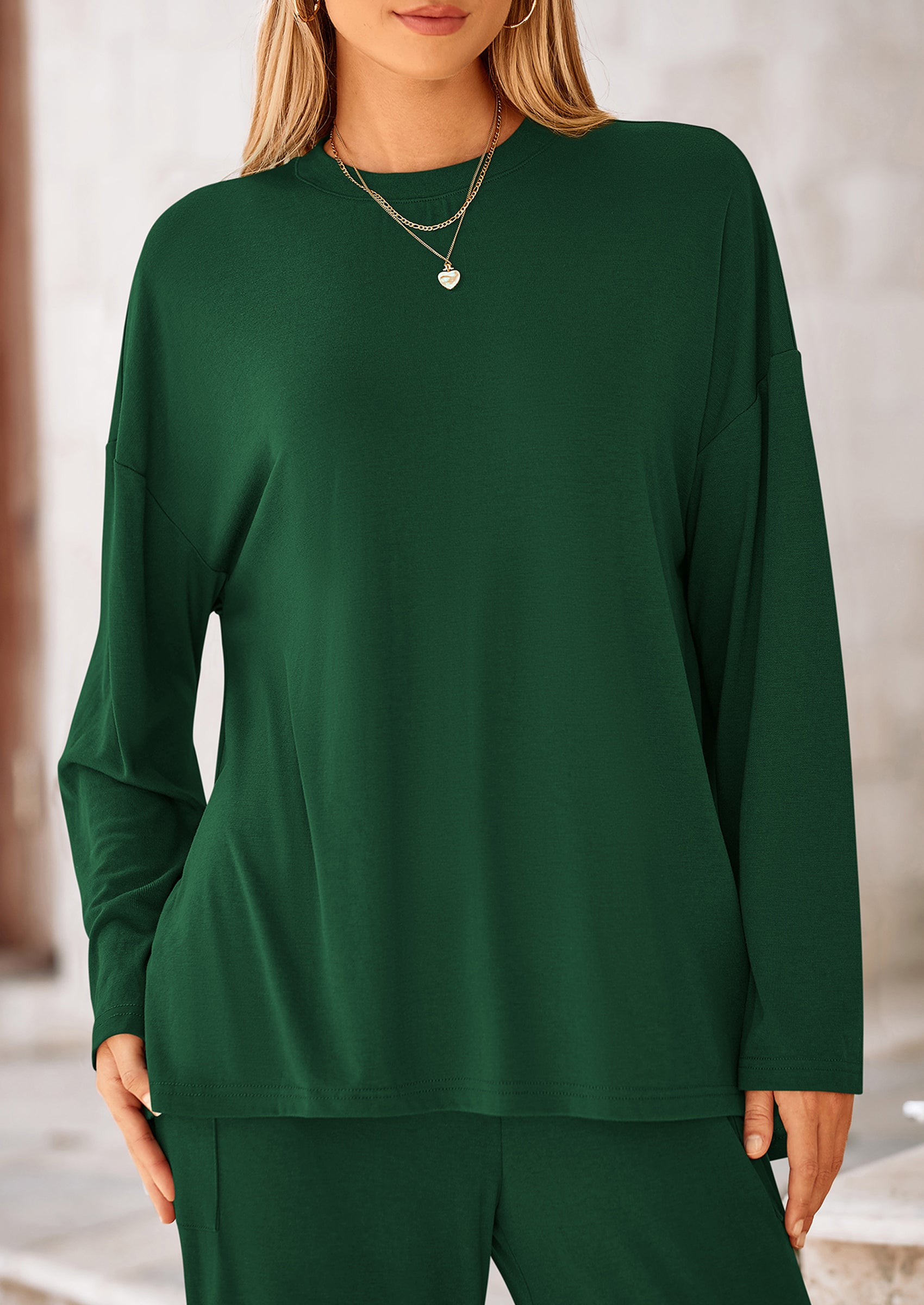 PRETTYGARDEN Women's 2 Piece Outfits Casual Short Sleeve Pullover Tops and Wide Leg Pants Lounge Sets Tracksuits