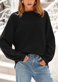 PRETTYGARDEN Women's Fall Sweaters Casual Crew Neck Long Sleeve Pullover Tops Ribbed Knit Loose Fit Winter Clothes