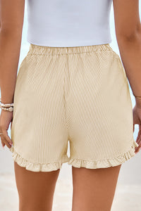 PRETTYGARDEN Womens Boxer Shorts Y2K Ruffle Pajama Summer Spring Lounge Sleep Striped Casual Beach Pj Bottoms Pockets PRETTYGARDEN