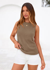 PRETTYGARDEN Tank Top for Women Summer Sleeveless Sweater Tops Spring Business Casual Work Shirts Ribbed Knit Blouses