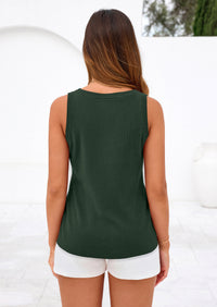 PRETTYGARDEN Tank Top for Women Summer Sleeveless Sweater Tops Spring Business Casual Work Shirts Ribbed Knit Blouses