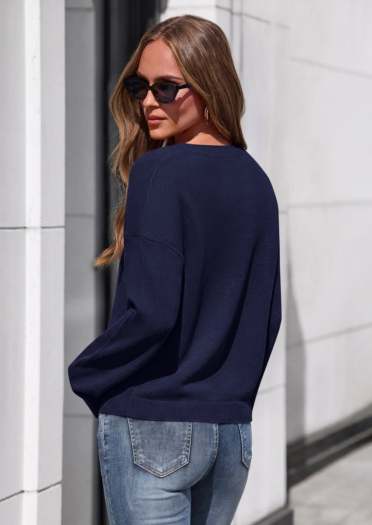 PRETTYGARDEN Women's Fall Fashion V Neck Cozy Sweaters | Soft Stretchy Warm, Chunky Knit Pullover, Loose Fit Long Sleeve Tops, Dressy Casual Blouses,Trendy Holiday Winter Outfits