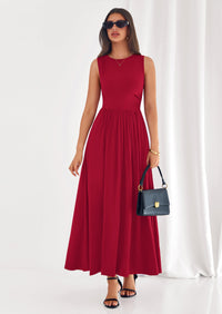 PRETTYGARDEN Summer Maxi Dresses for Women Sleeveless A Line Flowy Long Casual Sundress Wedding Guest Fashion Clothing PRETTYGARDEN