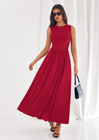 PRETTYGARDEN Summer Maxi Dresses for Women Sleeveless A Line Flowy Long Casual Sundress Wedding Guest Fashion Clothing PRETTYGARDEN