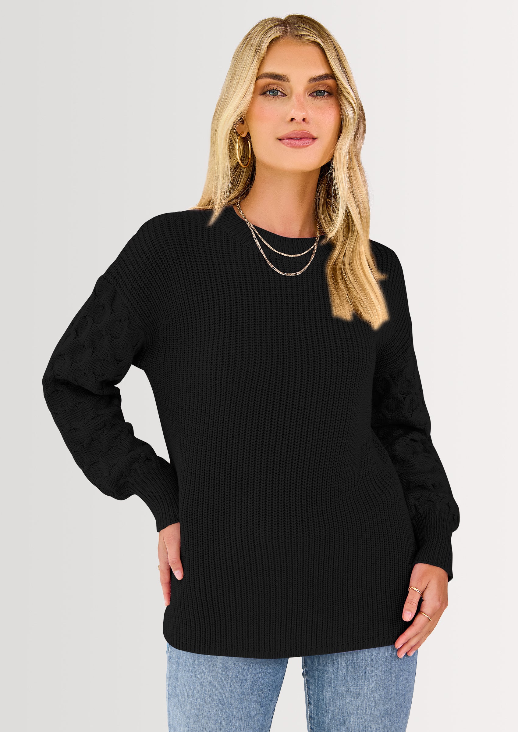 PRETTYGARDEN Women's Fall Pullover Sweater Casual Long Sleeve Loose Chunky Knit Tops Blouse Winter Fashion Clothing