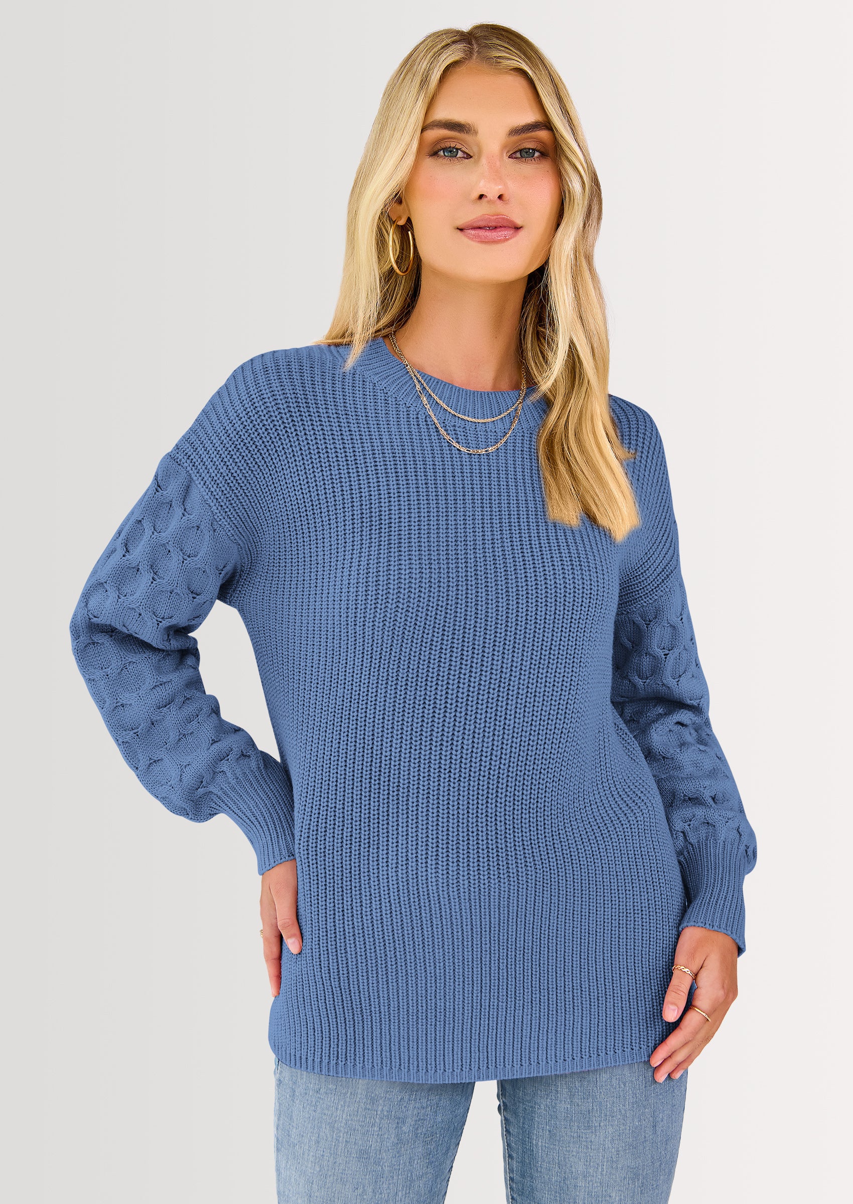 PRETTYGARDEN Women's Fall Pullover Sweater Casual Long Sleeve Loose Chunky Knit Tops Blouse Winter Fashion Clothing