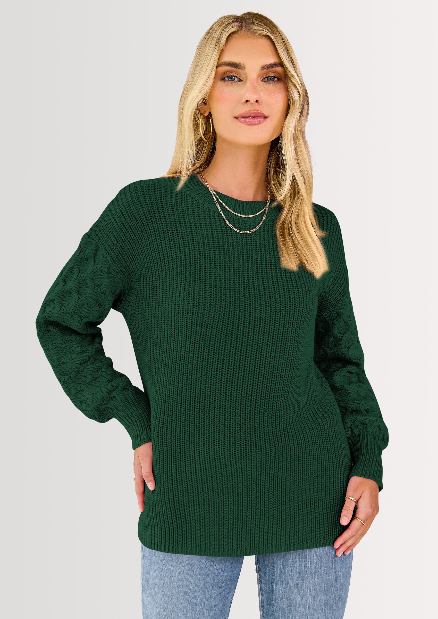 PRETTYGARDEN Women's Fall Pullover Sweater Casual Long Sleeve Loose Chunky Knit Tops Blouse Winter Fashion Clothing