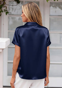 PRETTYGARDEN Women's Summer Button Down Shirts Short Sleeve Work Tops Dressy Blouses Spring Business Casual Outfits