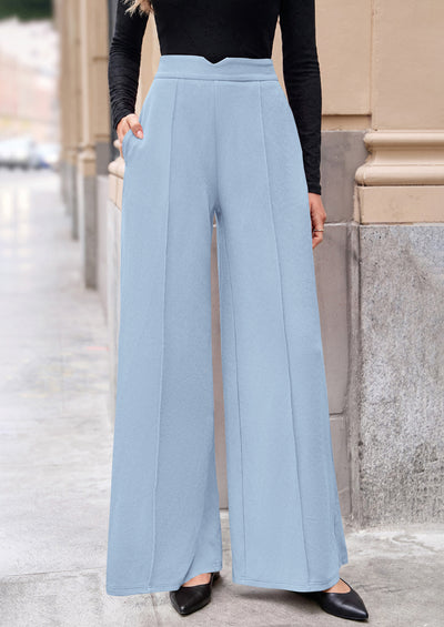 PRETTYGARDEN Wide Leg Pants Woman Spring Dressy High Waisted Business Casual Summer Flowy Work Palazzo Pants Trousers