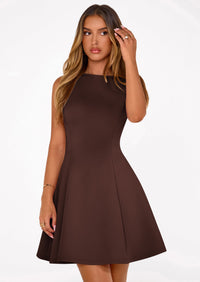 PRETTYGARDEN Summer Dresses for Women Elegant Sleeveless Boat Neck A Line Spring Formal Cocktail Party Mini Dress PRETTYGARDEN