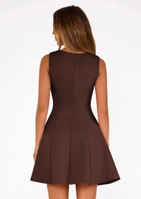 PRETTYGARDEN Summer Dresses for Women Elegant Sleeveless Boat Neck A Line Spring Formal Cocktail Party Mini Dress PRETTYGARDEN