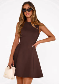 PRETTYGARDEN Summer Dresses for Women Elegant Sleeveless Boat Neck A Line Spring Formal Cocktail Party Mini Dress PRETTYGARDEN