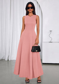 PRETTYGARDEN Women's Summer Tank Maxi Dress Spring Sleeveless Swing A Line Long Flowy Elegant Cocktail Dresses Pockets PRETTYGARDEN