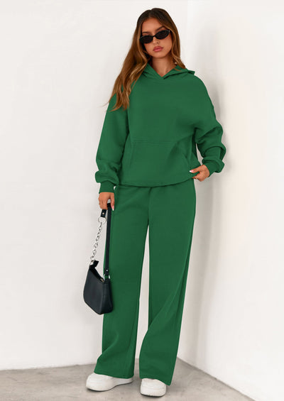 PRETTYGARDEN Women's 2 Piece Outfits Fall Sweatsuits Oversized Hoodies Wide Leg Sweatpants Tracksuits Lounge Matching Sets PRETTYGARDEN