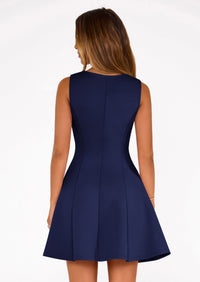 PRETTYGARDEN Summer Dresses for Women Elegant Sleeveless Boat Neck A Line Spring Formal Cocktail Party Mini Dress PRETTYGARDEN